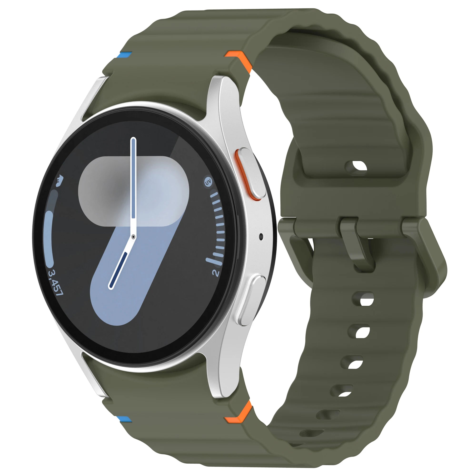 Official Silicone Strap for Samsung Galaxy Watch 7/FE/6/5/4 44mm 40mm 5 Pro Wave Bracelet for Watch 6 4 Classic 46mm 42mm Band