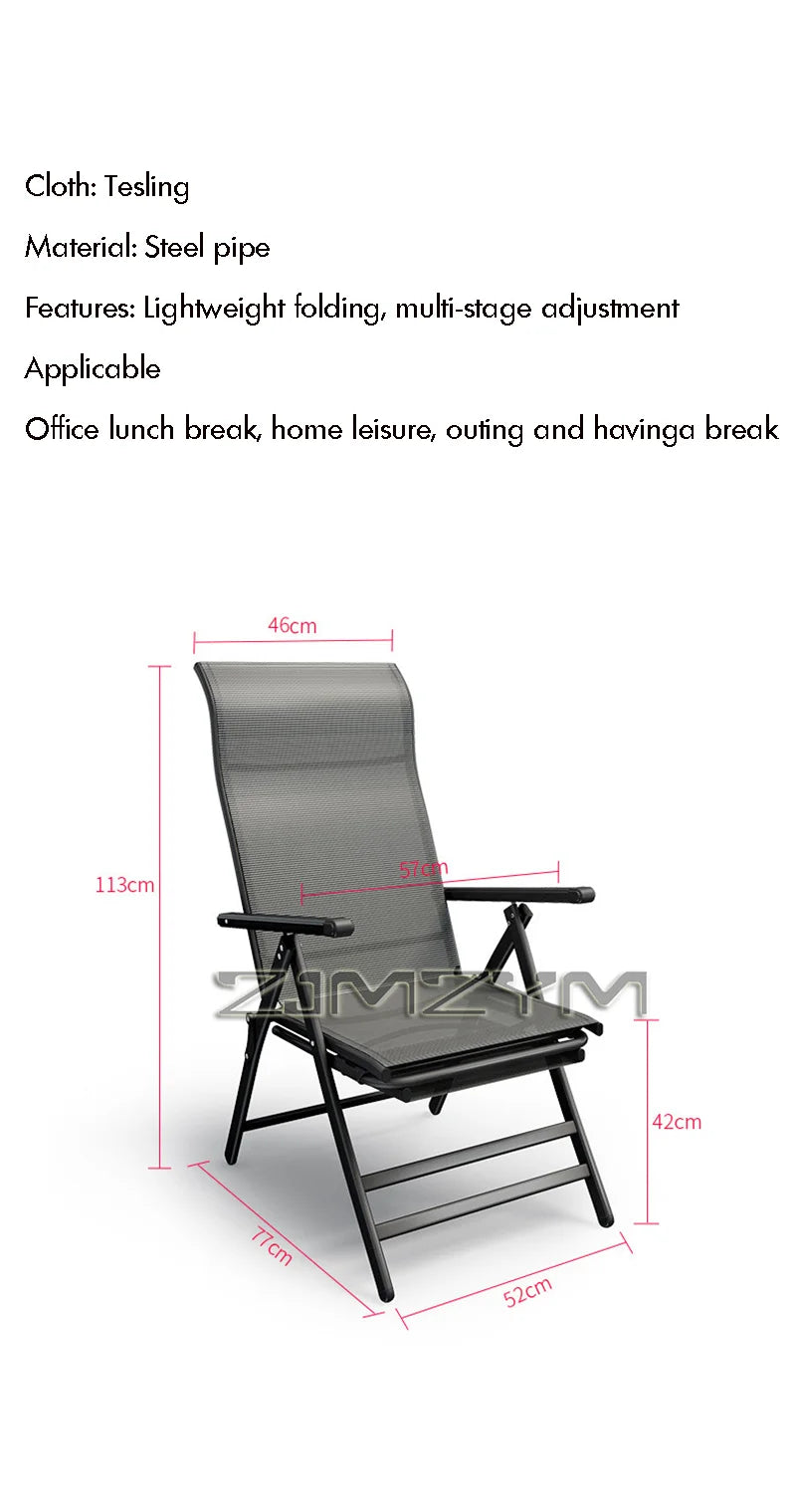 Portable Folding Beach Chair Outdoor Garden Camp Recliner Furniture for Courtyard Open Air，Telescopic Pedal Stools，Pedal stool