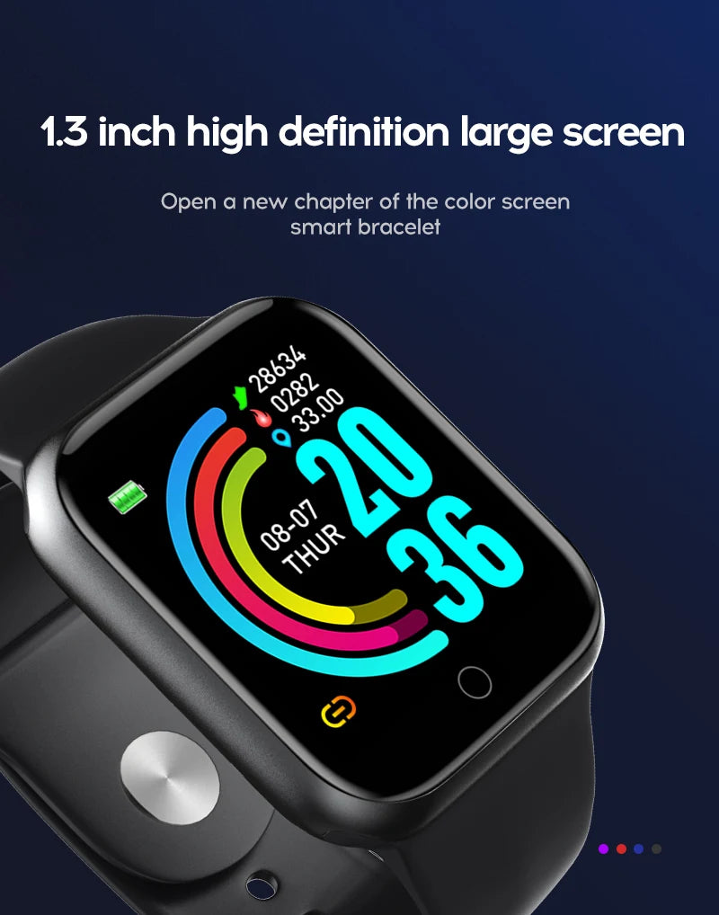 Multifunctional Smart Watch Men Women Bluetooth Connected Phone Music Fitness Sports Bracelet Sleep Monitor Y68 Smartwatch