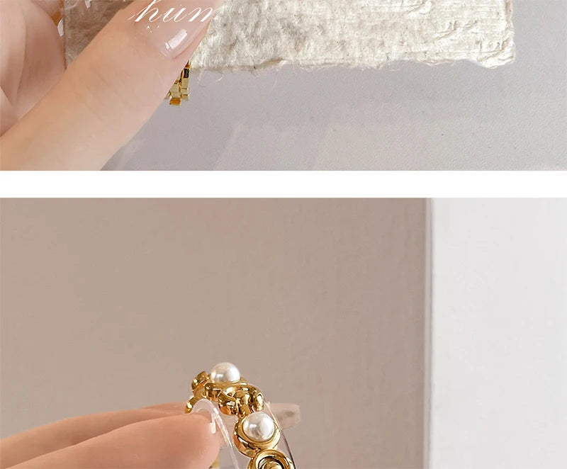 GEDI New Fashion Watch for Women Pearl Chain Temperament Wristwatches Vintage Luxury Elegant Waterproof Quartz Watches Ladies