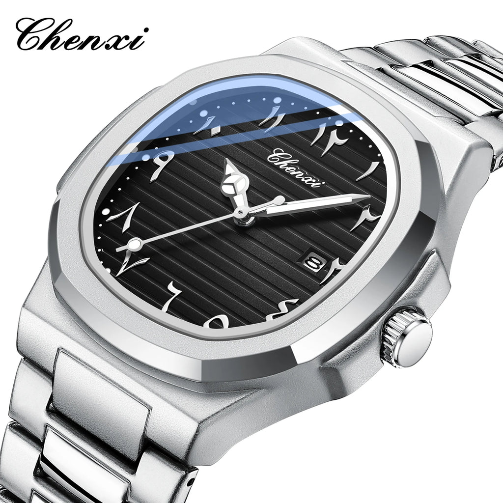 Eastern Arabic Numerals Dial Man Watch Fashion Original Date Quartz Watches For Men Classic Business Waterproof Men's Wristwatch