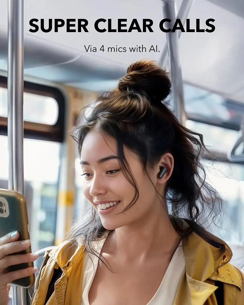 Anker Soundcore R50i NC True Wireless Headset Noise Cancelling Earbuds A3959H11 Black Noise Cancelling Bluetooth Headphones