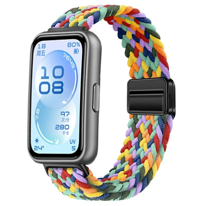 Official Nylon Loop Strap For Huawei Band 11/11 Pro Fashion Magnetic Buckle Braided Wristband For Huawei Band 8/9/10 Accessories