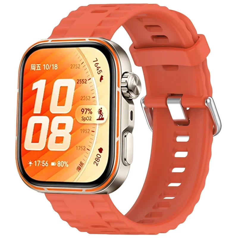 Official Silicone Strap for Huawei Watch 5-4 Pro Smart Wristband for Huawei Watch Fit 5/4/3 Luxury High-end Replacement Bracelet