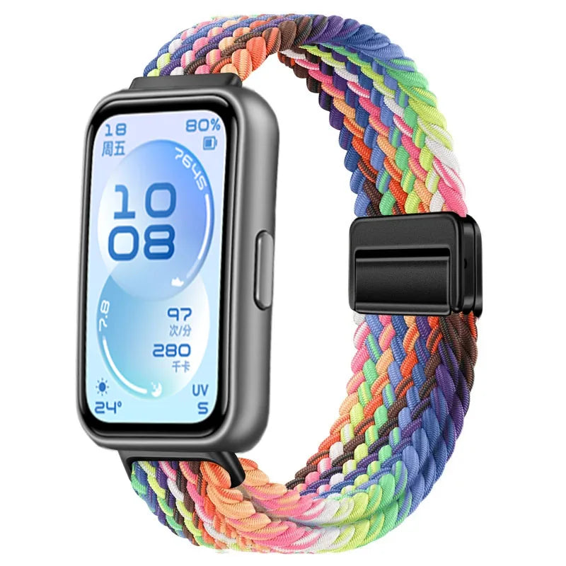 Official Nylon Loop Strap For Huawei Band 11/11 Pro Fashion Magnetic Buckle Braided Wristband For Huawei Band 8/9/10 Accessories