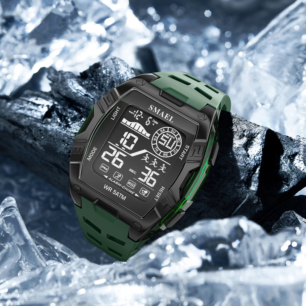 Military Watches Smael relojMen Watch 2025 New 50M Waterproof  Stopwatch Alarm LED Light Digital Watches 8130 Men's Sports Watch