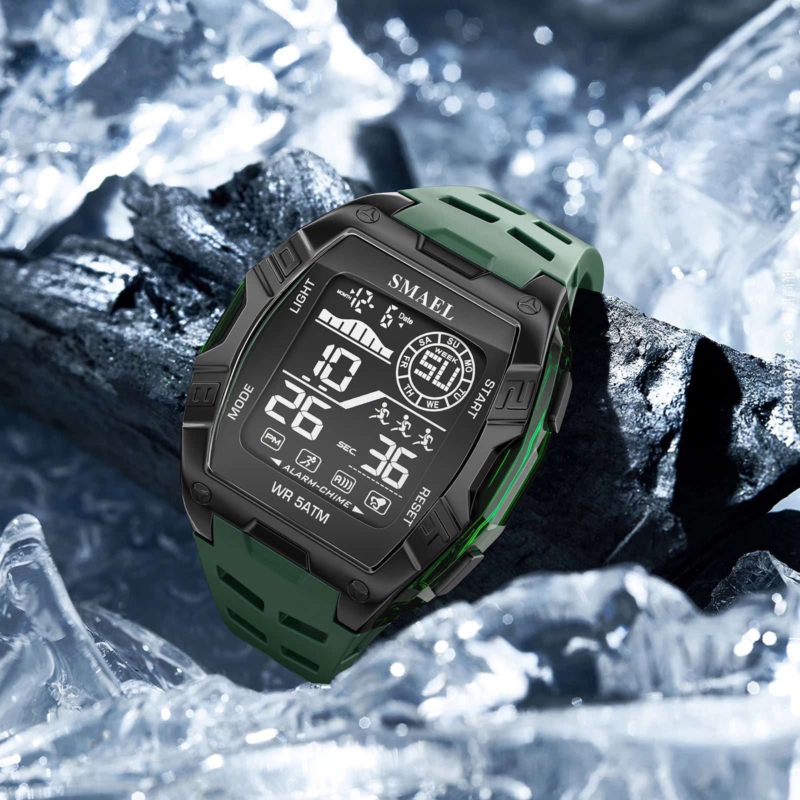 Military Watches Smael relojMen Watch 2025 New 50M Waterproof  Stopwatch Alarm LED Light Digital Watches 8130 Men's Sports Watch