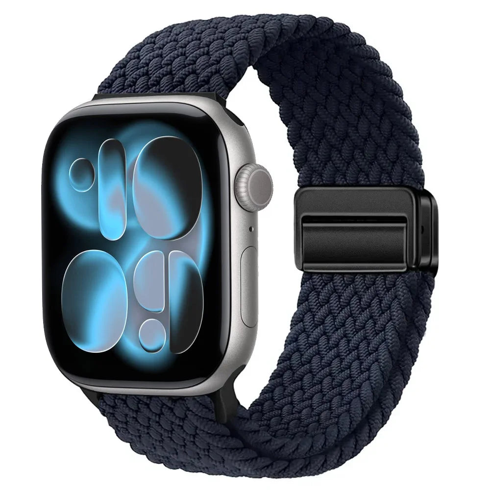 Nylon Loop Strap for Apple Watch 11 10 9 8 7 46mm 42mm 45mm 41mm Ultra 3 2 1 49mm Magnetic Braided  IWatch 6 5 4 SE3 Accessories