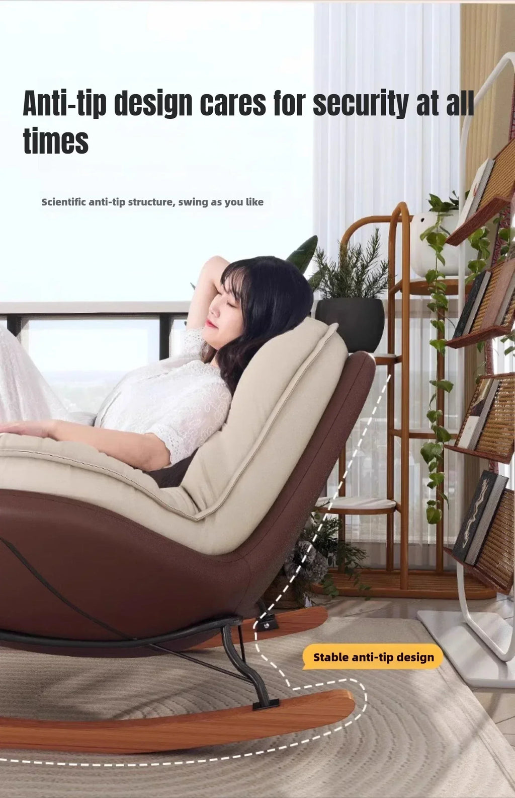 Lazy Sofa, Single Rocking Chair, Lounge Chair, Adult Honeycomb Chair, Balcony, Home Use,internet Celebrity,leisure Rocking Chair