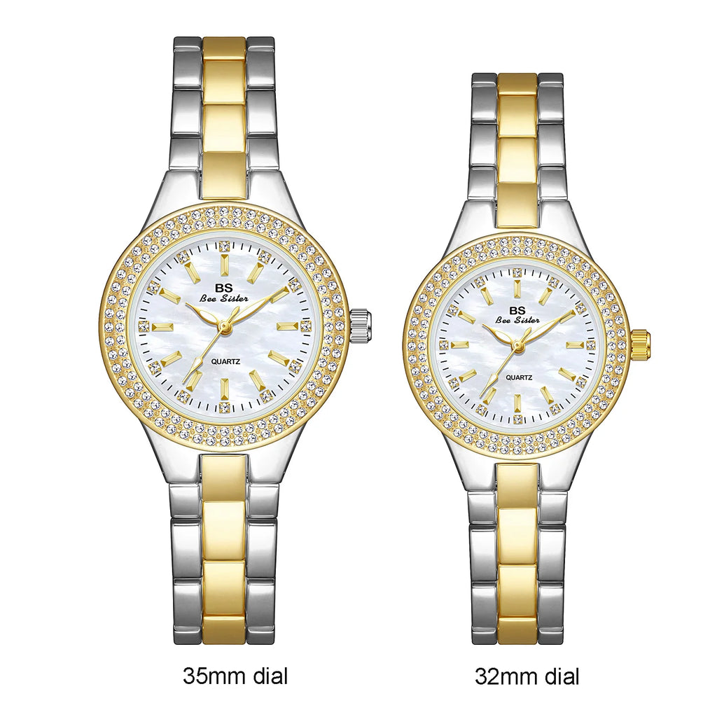 Original Brand Women's Watches Fashion Diamond Quartz Watch Luxury Classic Stainless Steel Bracelet Wristwatch Famale Hot Sale