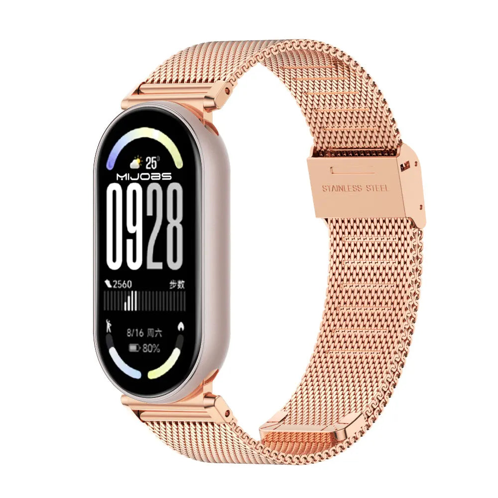 Strap for Mi Band 10 9 8 Wristband For Mi Band 9 Bracelet for Mi Band 10 Stainless Steel Watch Band for Mi Band 8 Metal Straps