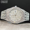 UNIGUET Fashion Iced Out Watch Mens Luxury Waterproof Quartz Watch For Man Hip Hop High Quality Big Diamond Wristwatch Hot Sale