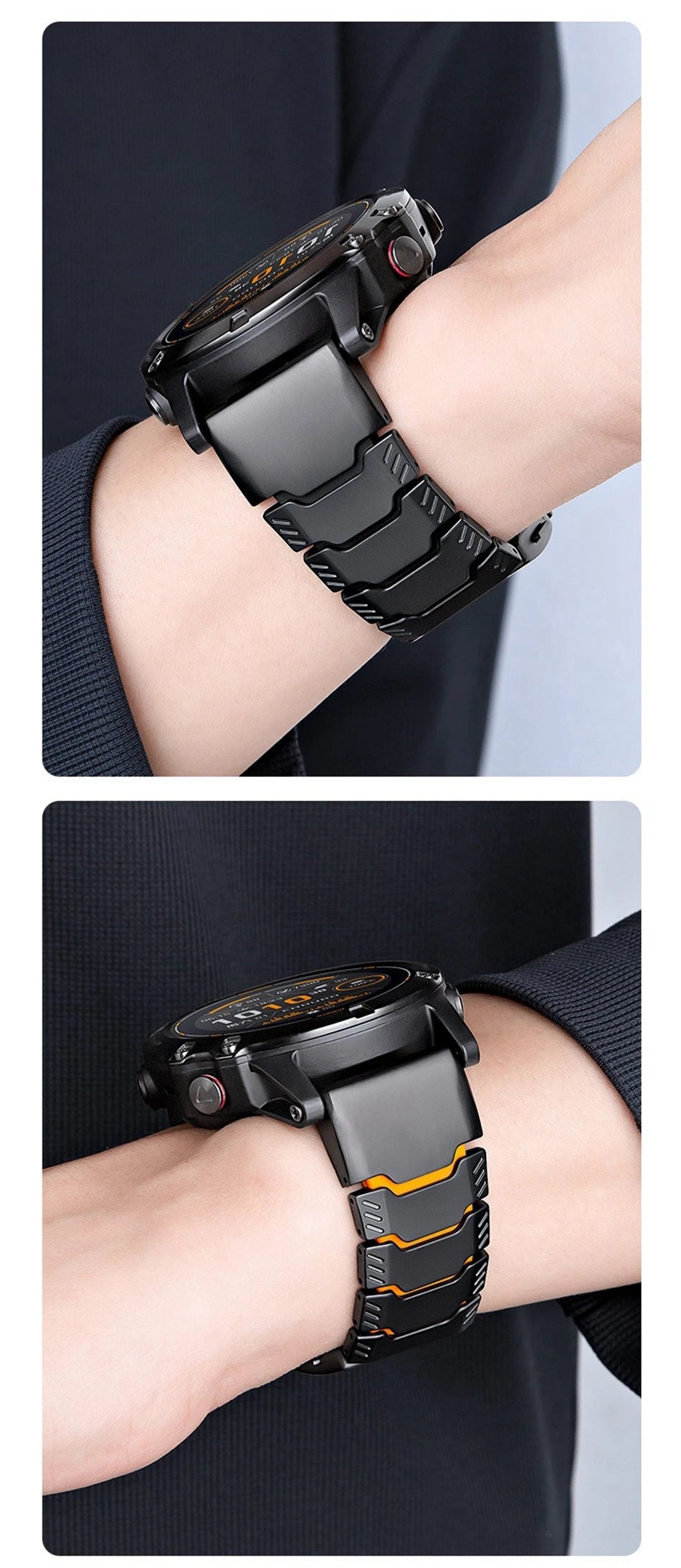 Titanium Silicone Magnetic Band for Garmin Watch Fenix 8 7X Pro 6X Enduro 3 Strap For Garmin Tactix 7Pro Instinct 2X 26mm Bands