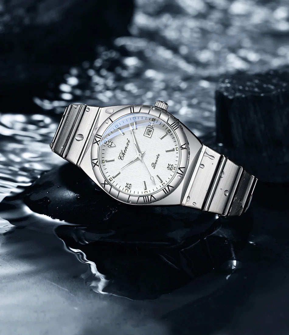 Top Brand Luxury Watches For Men Fashion Luminous Calendar Men's Watch CHENXI Waterproof Stainless Steel Quartz Wristwatch New
