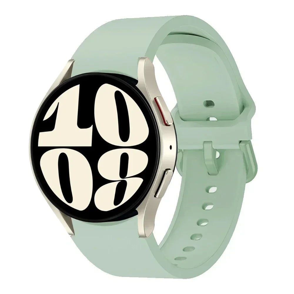 New Official Silicone Strap For Samsung Galaxy Watch 6 4 Classic 47mm 46mm 43/42mm Watchband Galaxy Watch 7 6 5 4 40mm 44mm Belt