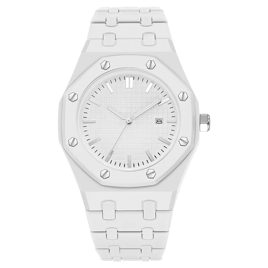 Top Fashion Men Luxury Calendar Watch Women Business Casual Quartz Watches Sports Plastic Watch Students Watches Reloj Hombre