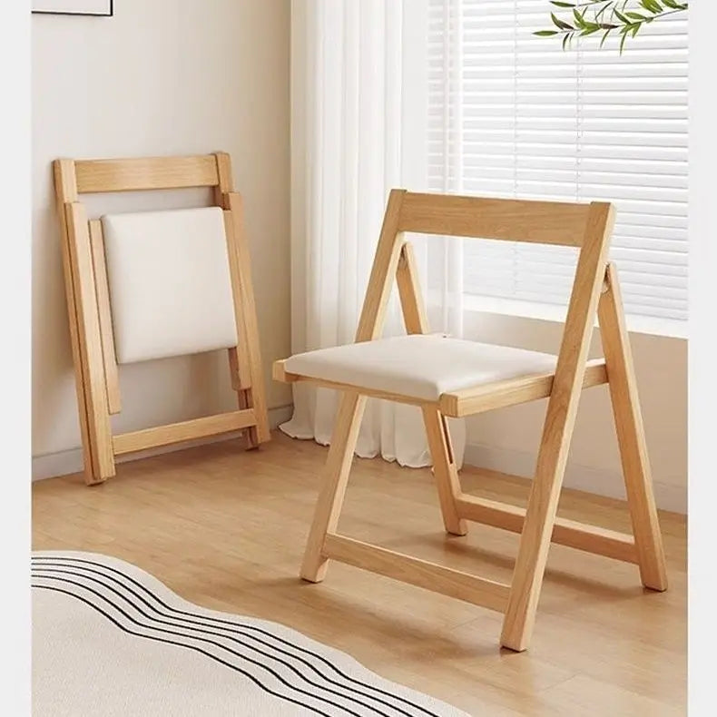 Nordic Solid wood chair negotiation restaurant dining back study simple home garden lounge chair furniture foldable stool