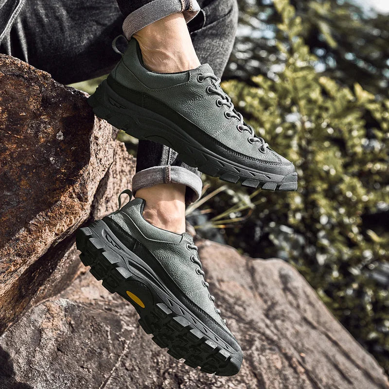 Genuine Leather Mens Sneakers Luxury Handmade Casual Shoes Fashion Designer Outdoor Walking Shoes New Male Skateboard Footwear