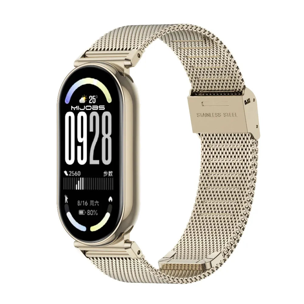 Strap for Mi Band 10 9 8 Wristband For Mi Band 9 Bracelet for Mi Band 10 Stainless Steel Watch Band for Mi Band 8 Metal Straps