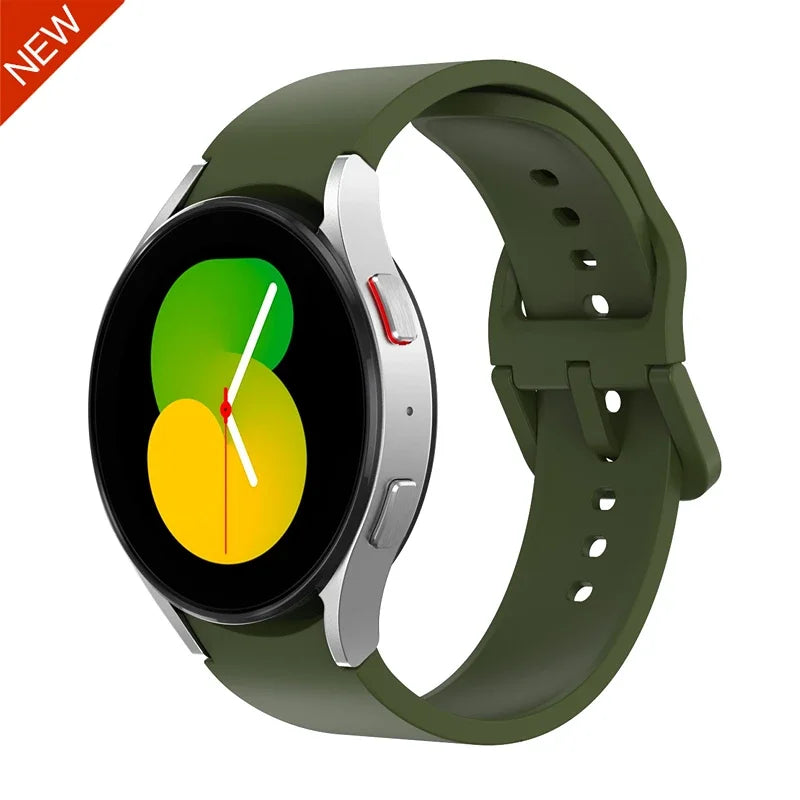 20mm Silicone Strap for Samsung Galaxy Watch 7 6 5 40mm 44mm 5 Pro 45mm Bracelet for Watch 4 6 Classic 46mm 42mm 43mm 47mm Band