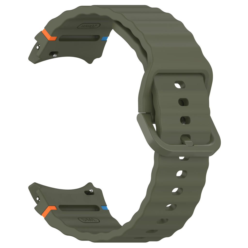 Official Silicone Strap for Samsung Galaxy Watch 7/FE/6/5/4 44mm 40mm 5 Pro Wave Bracelet for Watch 6 4 Classic 46mm 42mm Band