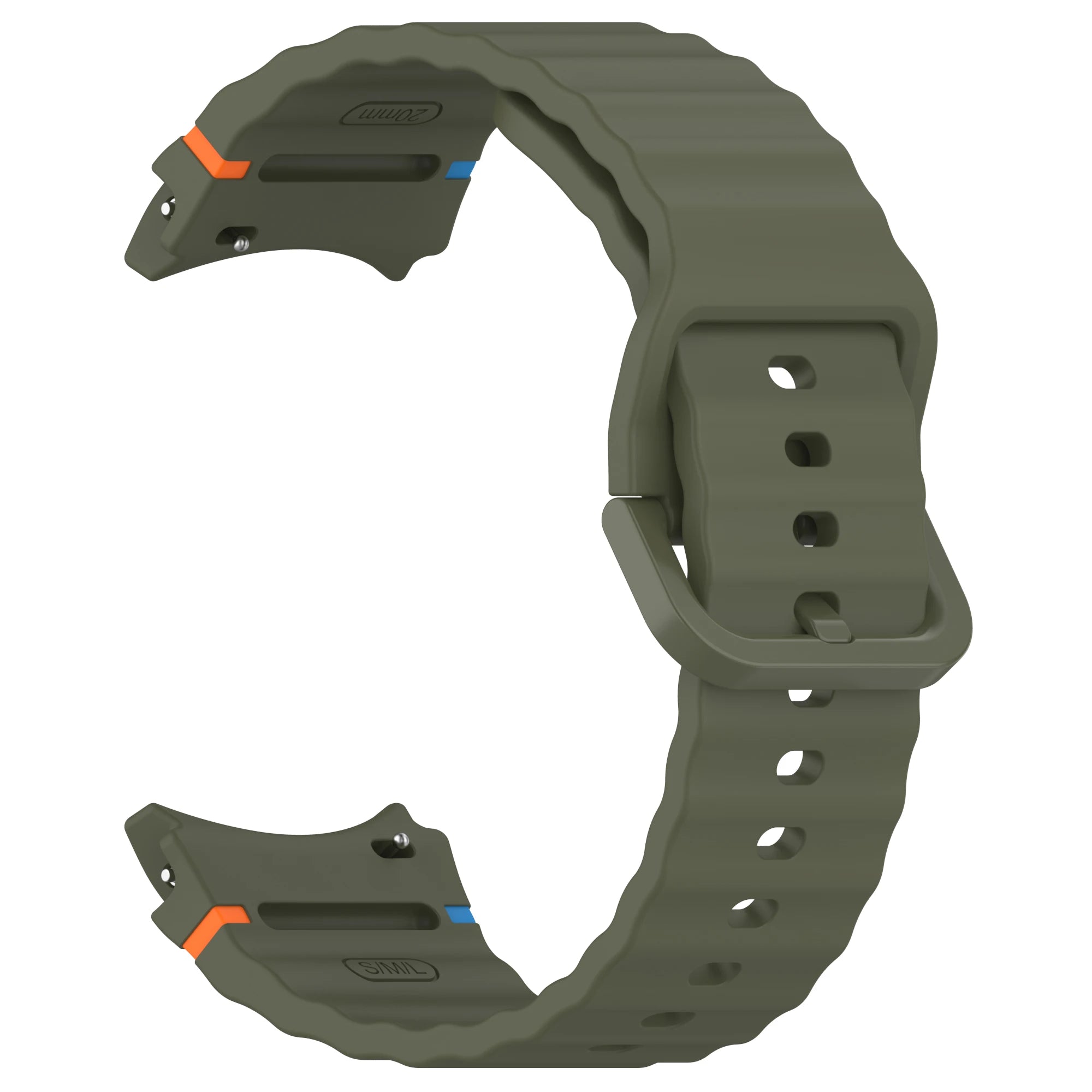 Official Silicone Strap for Samsung Galaxy Watch 7/FE/6/5/4 44mm 40mm 5 Pro Wave Bracelet for Watch 6 4 Classic 46mm 42mm Band