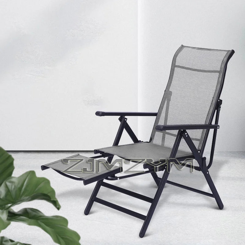 Portable Folding Beach Chair Outdoor Garden Camp Recliner Furniture for Courtyard Open Air，Telescopic Pedal Stools，Pedal stool