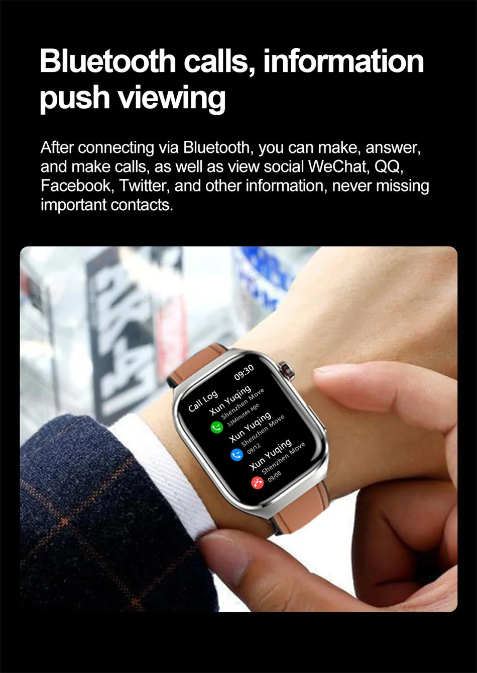 SmartWatch Voice Call Push reminder Physical examination Health Watch Blood Pressure UricAcid Blood Oxygen ECG Sport Smart watch
