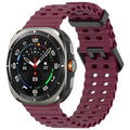 Two-color Silicone Strap for Samsung Galaxy Watch Ultra 47mm Ocean Original Official Wristband Galaxy Watch 8-7 Ultra 47mm Belt