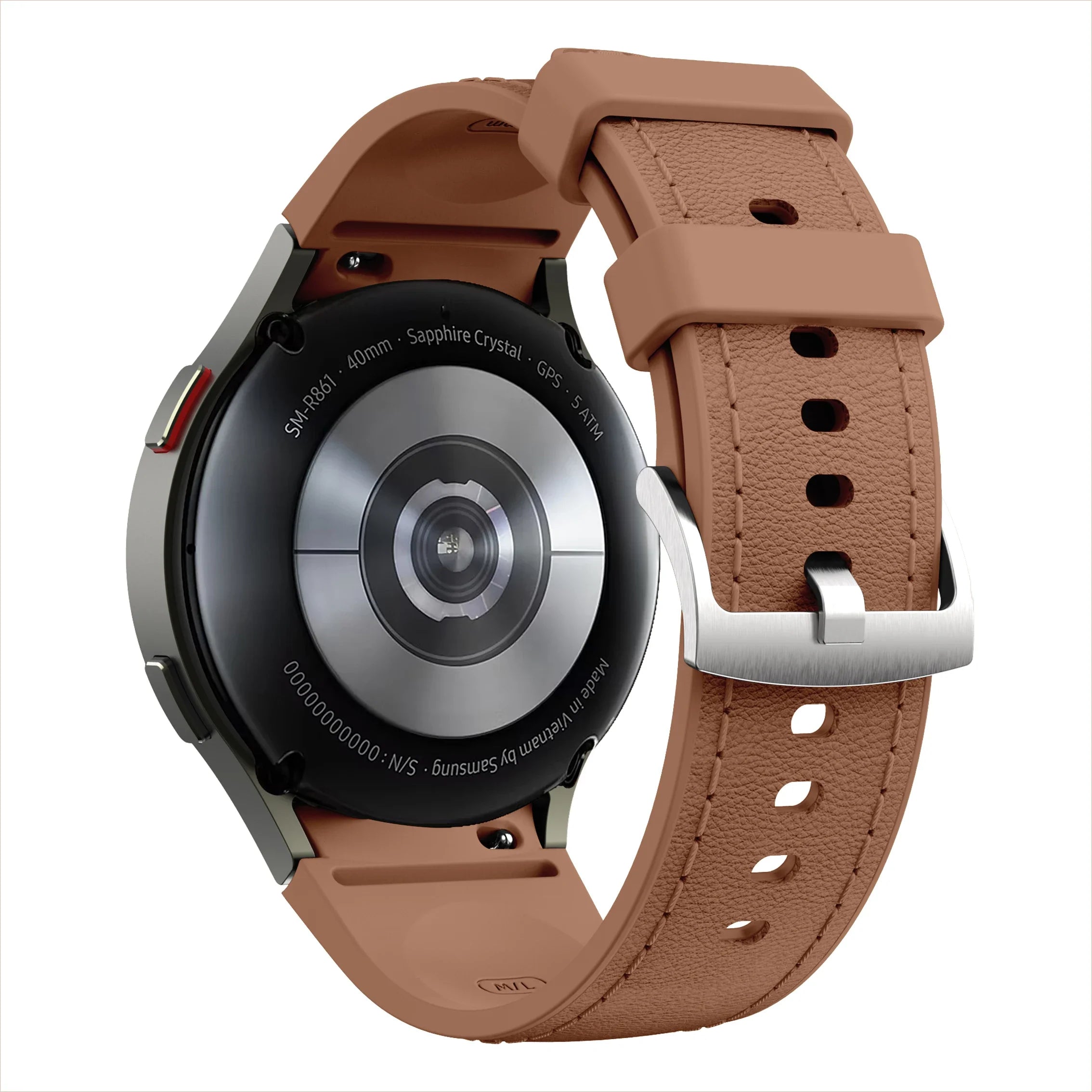 Silicone+Leather Strap for Samsung Galaxy Watch 7 6 5 4 44mm 40mm/5 Pro 45mm Wristband for Galaxy Watch 6 Classic 47mm 43mm Belt