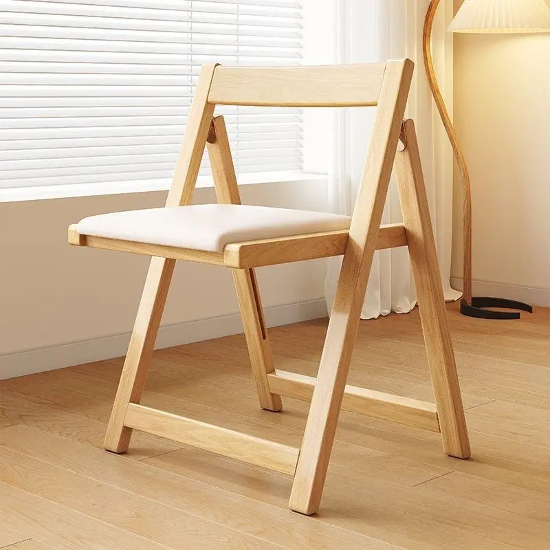Nordic Solid wood chair negotiation restaurant dining back study simple home garden lounge chair furniture foldable stool