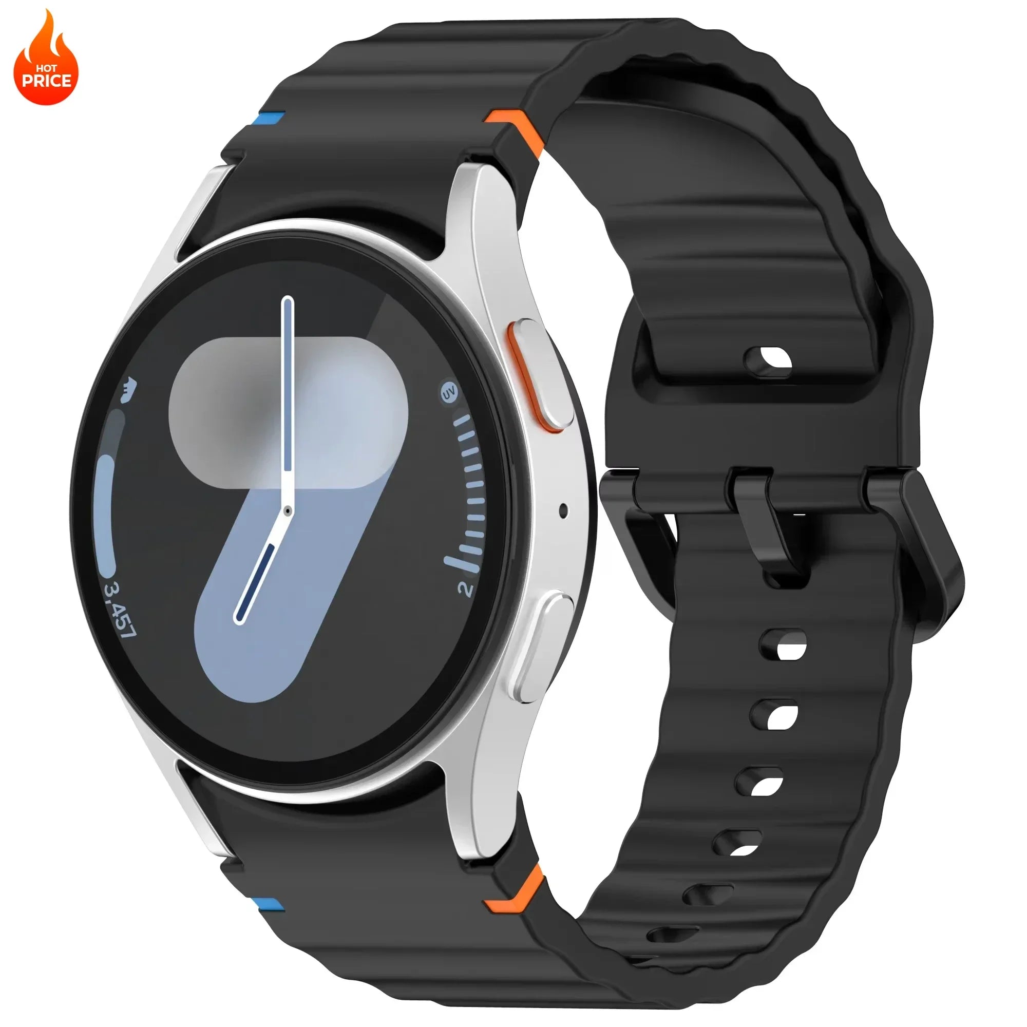 New Official Silicone Strap For Samsung Galaxy Watch 6 4 Classic 47mm 46mm 43/42mm Watchband Galaxy Watch 7 6 5 4 40mm 44mm Belt