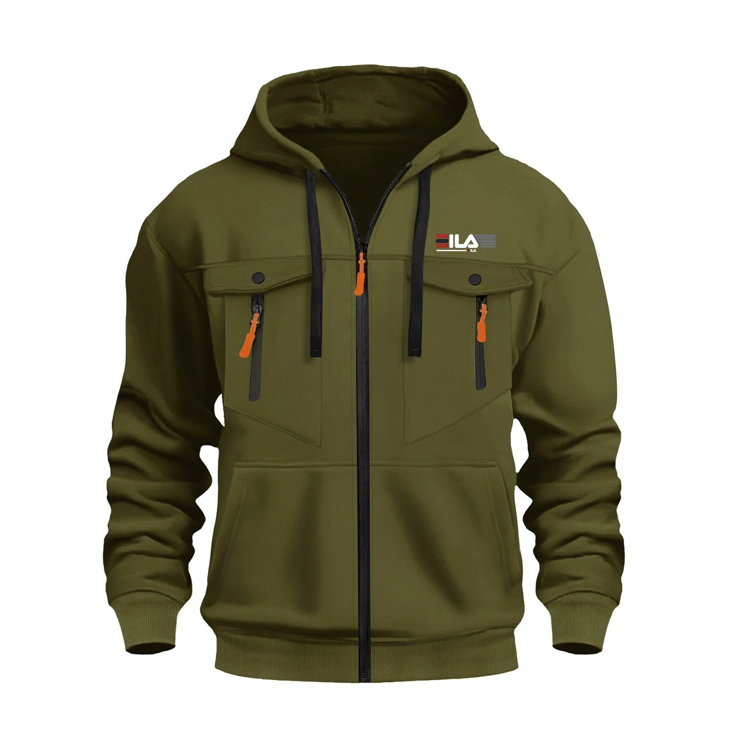 Autumn Winter Hoodies Men Zipper Patchwork Warm Fleece Sweatshirts Multi Pockets Male Fashion Hooded Jacket Thick Outdoor Hoodie