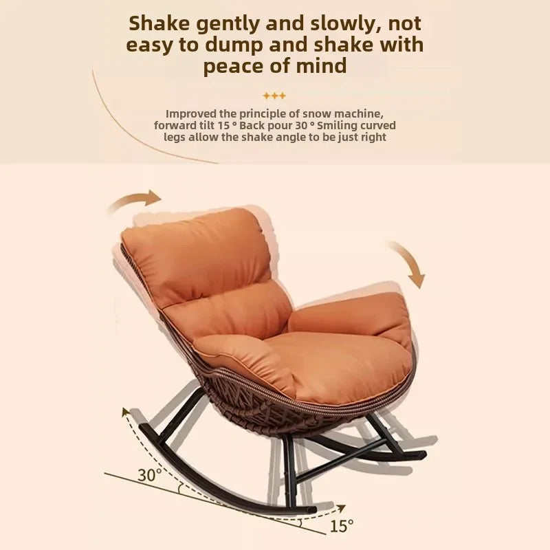 Swinging Lounge Chair,home Balcony,lounge Chair, Anti Vine Woven Lobster Chair, Single Living Room, Adult Outdoor,rocking Chairs