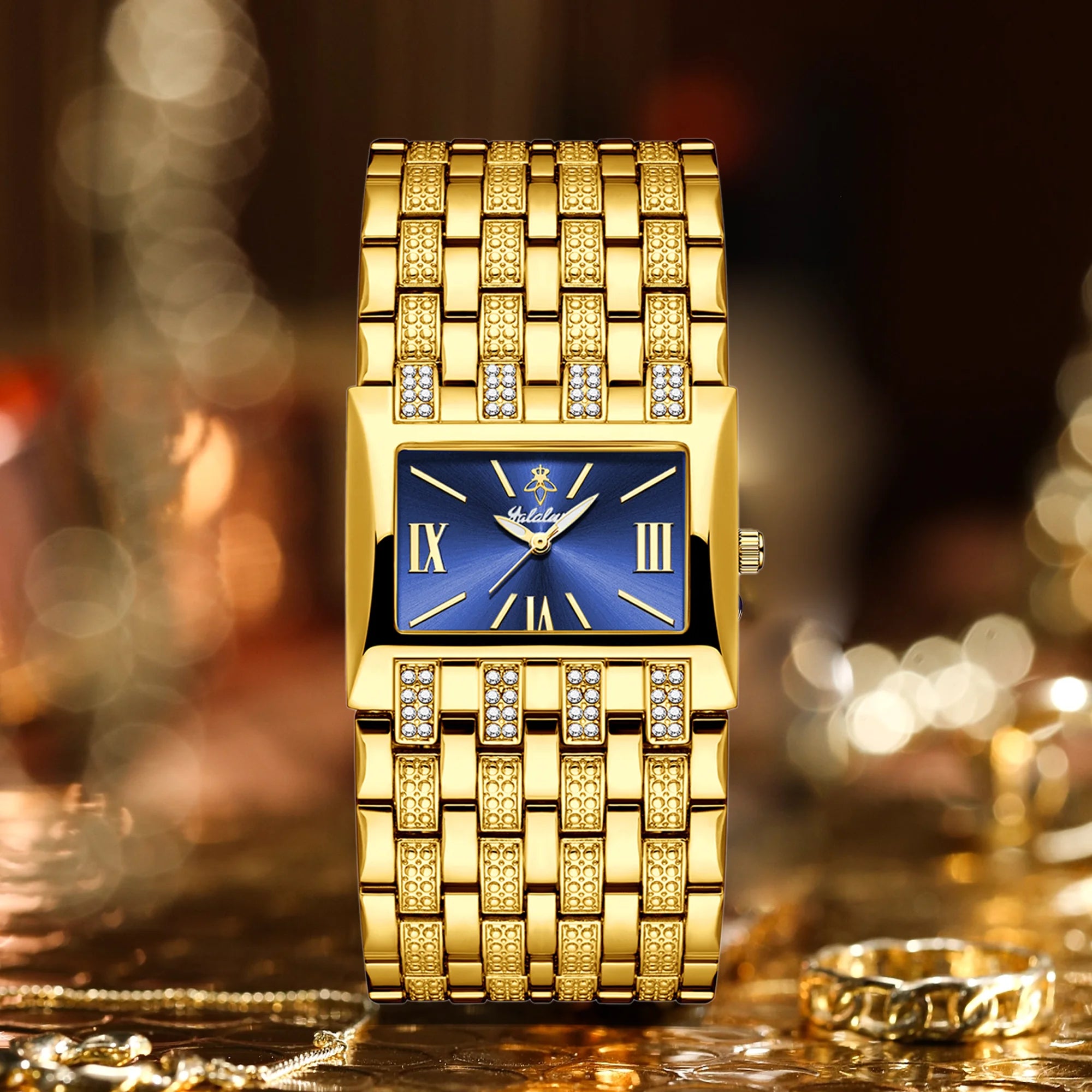 YaLaLuSi Brand: Fashionable Women's Waterproof Quartz Bracelet Watches – Luxury Gold Watches for Gifts reloj mujer Ladies