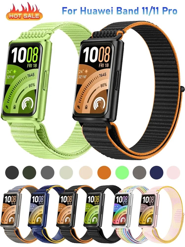 Nylon Loop Strap For Huawei Band 11 Pro Original Comfortable Breathable Bracelet Watchband For Huawei Band 11 Correa Accessories