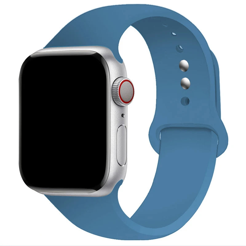 Sports Silicone Strap For Apple Watch Band Ultra 49mm 46mm 45mm 44mm 42mm 41mm 40mm Watchband for iWatch 11 10 9 8 7 6 5 4 SE