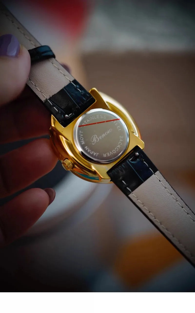 2026 Hot Sale Retro Niche Art sketching board Design Leather Quartz Square Exquisite and Versatile Pointer Watch 29mm