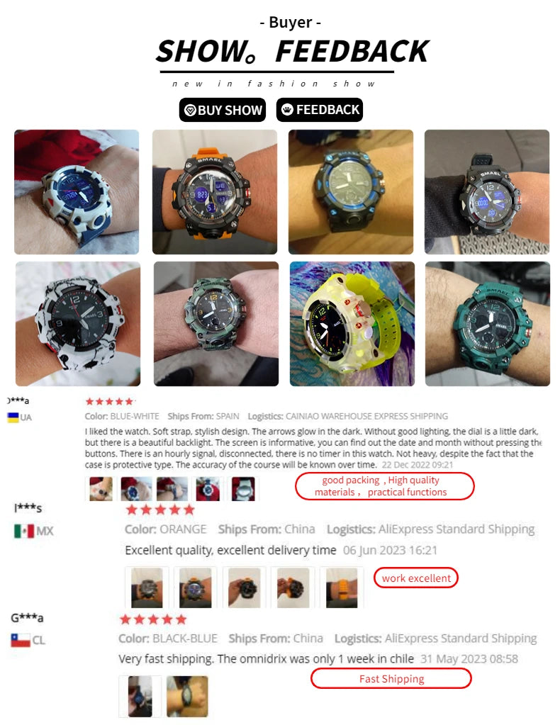 Sport Watch Military Watch For Men Alarm Clock Stopwatch LED Digital Back Light Dual Time Display 8008 Men's Watches Waterproof