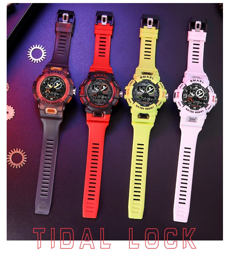 SMAEL Sport Watches Digital Watch LED 50m Waterproof Military Wristwatch Male Clocks 8063 Mens Watches  Stopwatches Alarm Clock