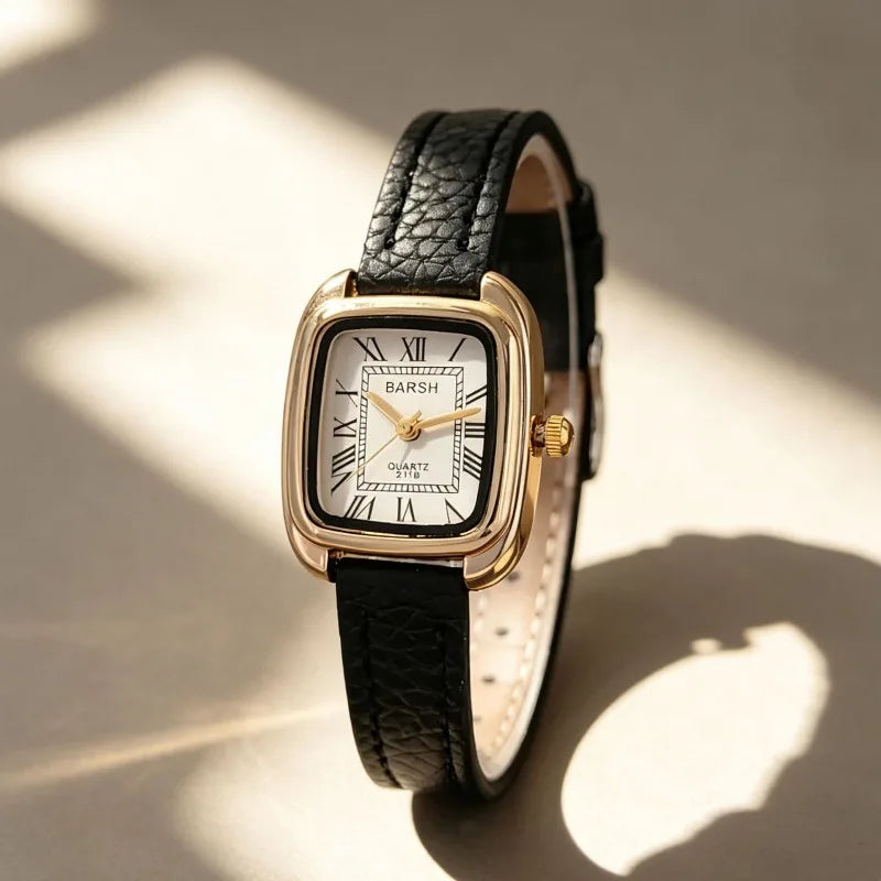 Fashion Leather Belt Watch for Women Luxury Watch Simple Retro Roman Dial Quartz Wristwatches Wholesale Relojes Para Mujer
