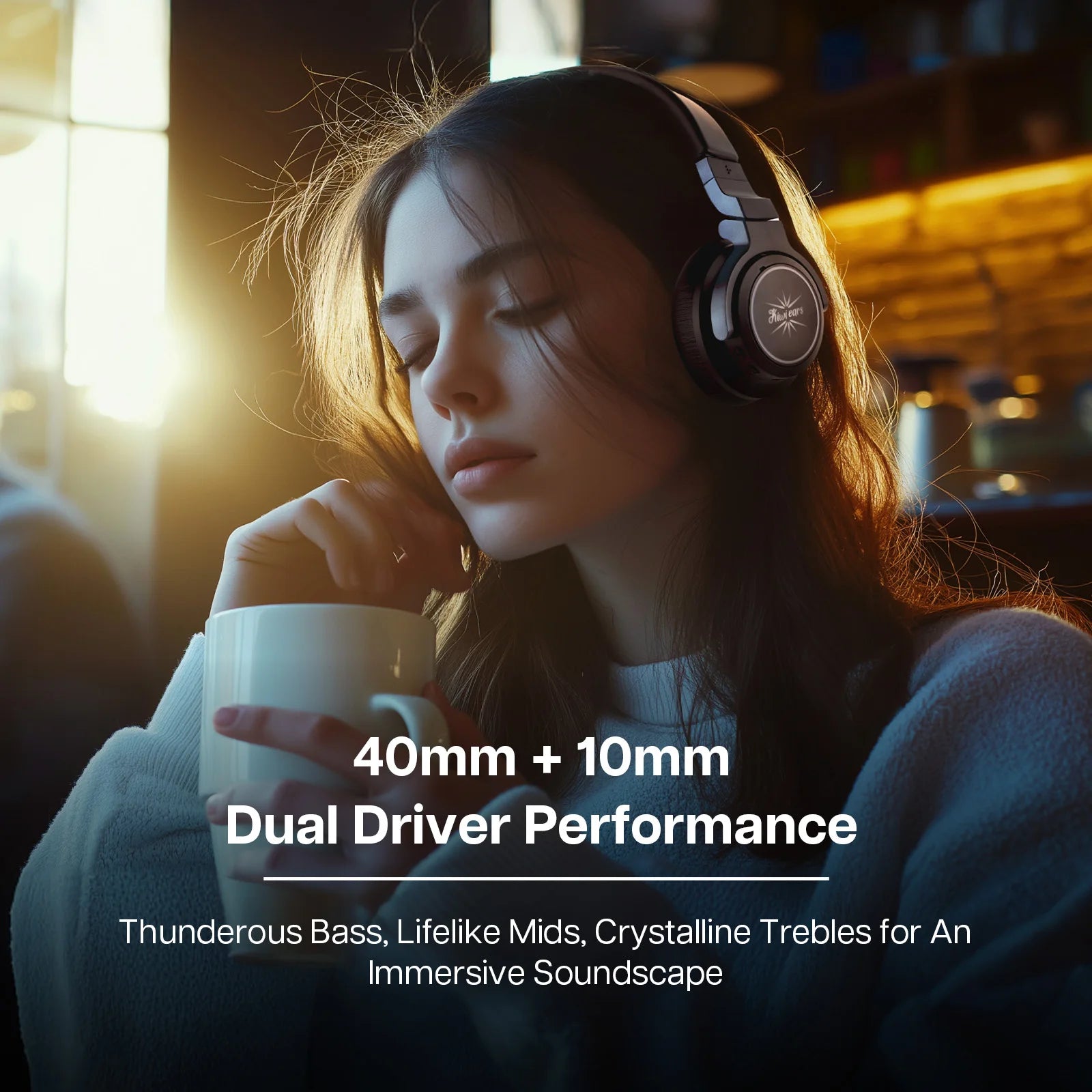 Linsoul Kiwi Ears Aventus Bluetooth Coaxial Driver DJ and Gaming Bluetooth/Wired Headphones Active Noise Cancellation Headphone