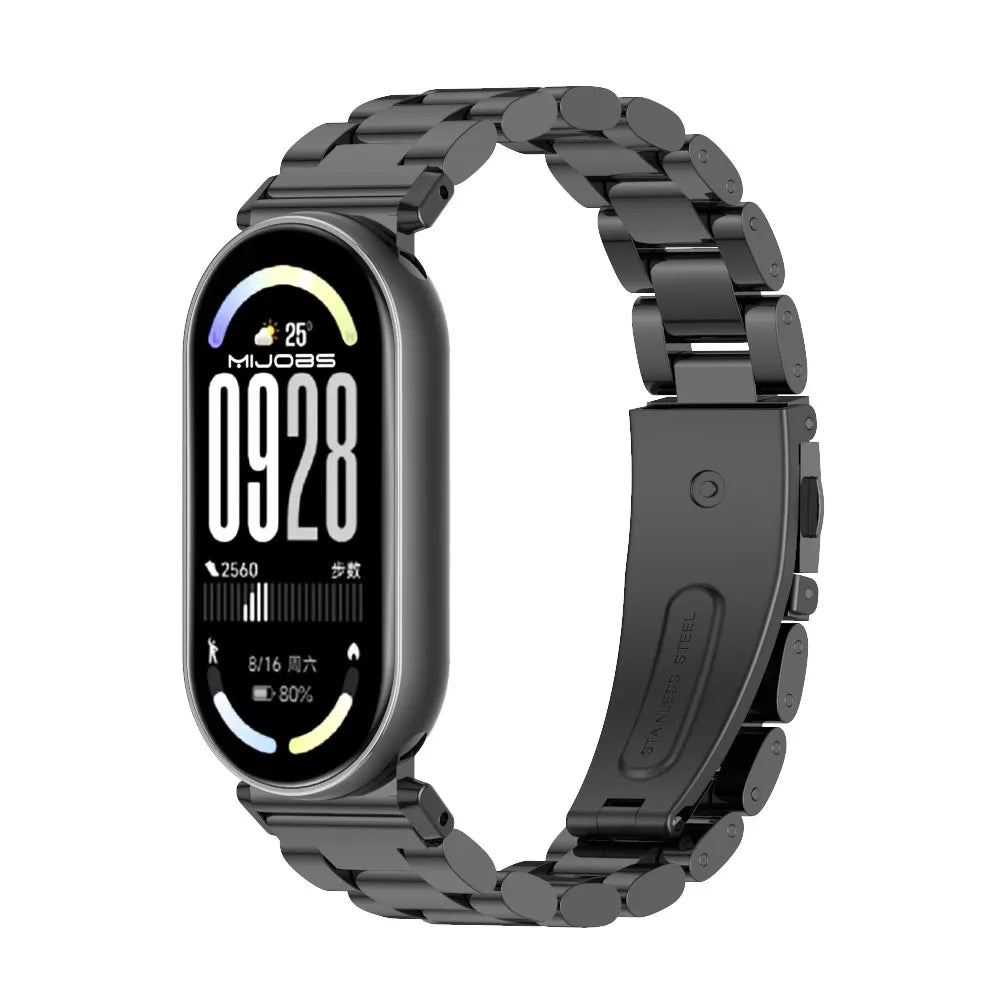 Strap for Mi Band 10 9 8 Wristband For Mi Band 9 Bracelet for Mi Band 10 Stainless Steel Watch Band for Mi Band 8 Metal Straps