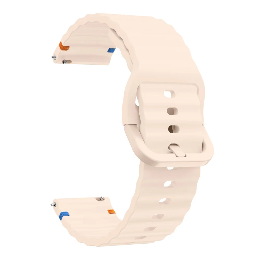 18/20/22mm Sports Wave Silicone Strap For Huawei Watch GT6-5-4 41mm 5 GT5 Pro 42mm Bracelet Wristband For Xiaomi Watch S4 41mm