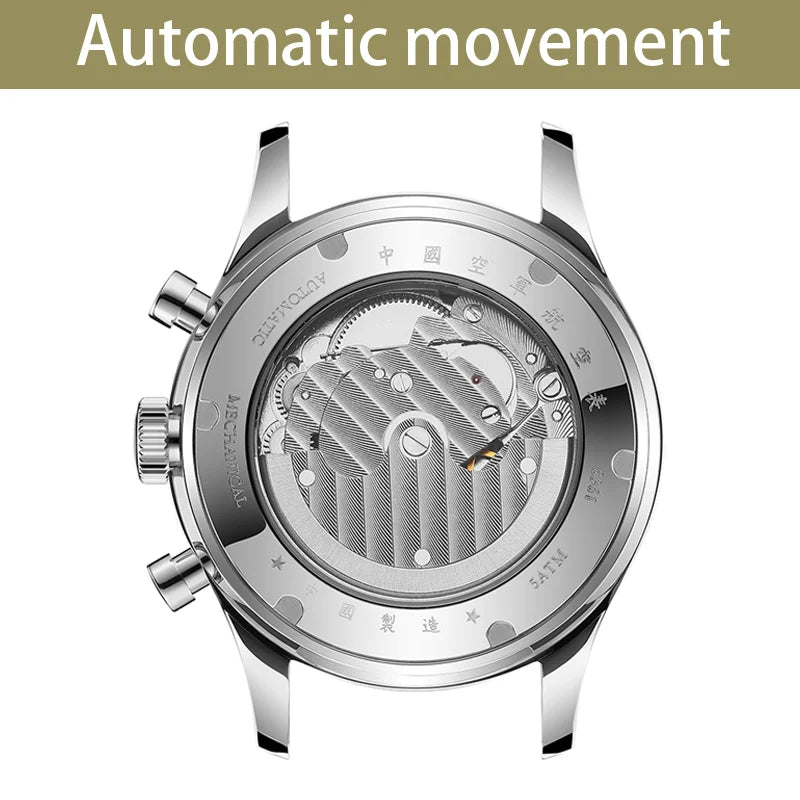 SEAKOSS 40mm 1963 Men's Watch  Automatic Mechanical wrist watch seagull ST1654 Movement Calendar Week Display Air Force watches