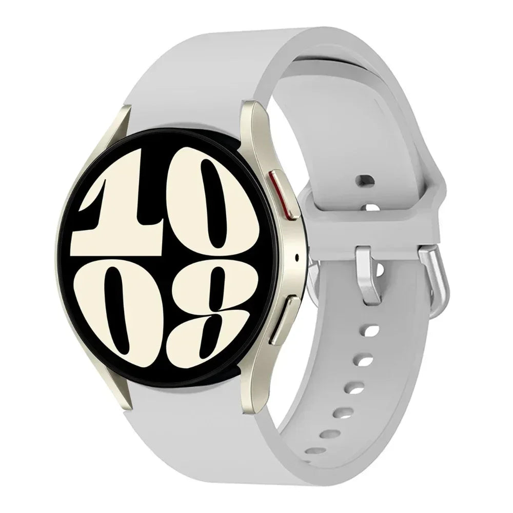 New Official Silicone Strap For Samsung Galaxy Watch 6 4 Classic 47mm 46mm 43/42mm Watchband Galaxy Watch 7 6 5 4 40mm 44mm Belt