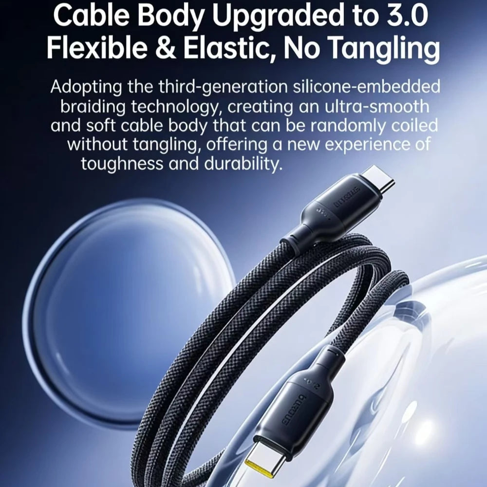 ANKER 2in1 USB-C To USB-C Braided 140W Dual Head Fast Charging High-power Data Cable-A8895 Suitable for IPhone16/PC/iPad Android