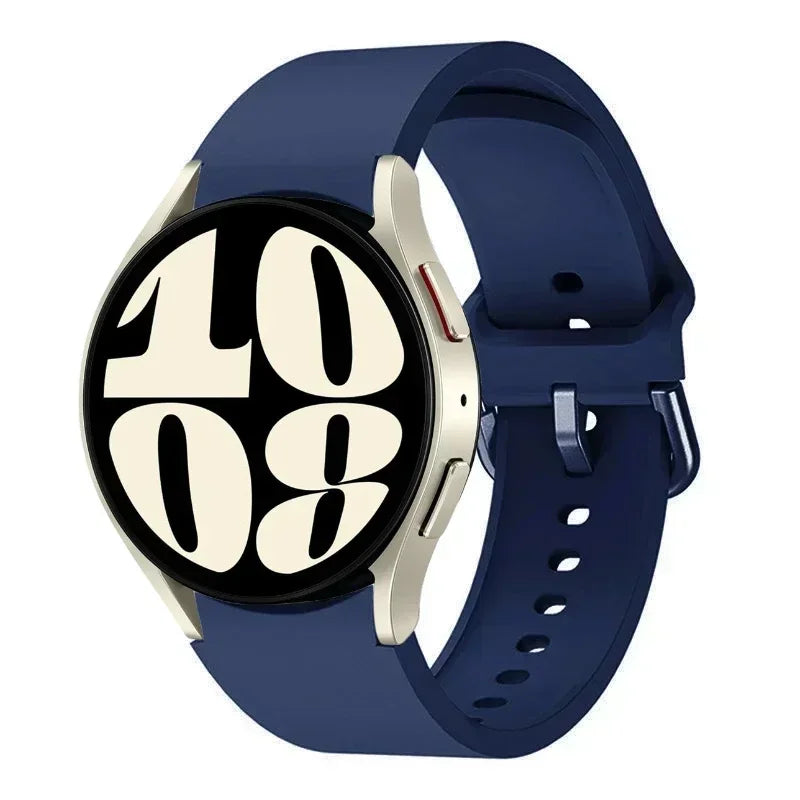 New Official Silicone Strap For Samsung Galaxy Watch 6 4 Classic 47mm 46mm 43/42mm Watchband Galaxy Watch 7 6 5 4 40mm 44mm Belt