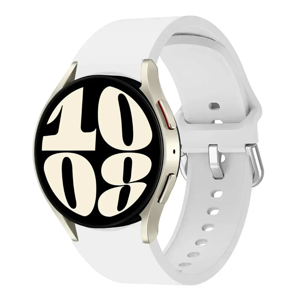New Official Silicone Strap For Samsung Galaxy Watch 6 4 Classic 47mm 46mm 43/42mm Watchband Galaxy Watch 7 6 5 4 40mm 44mm Belt
