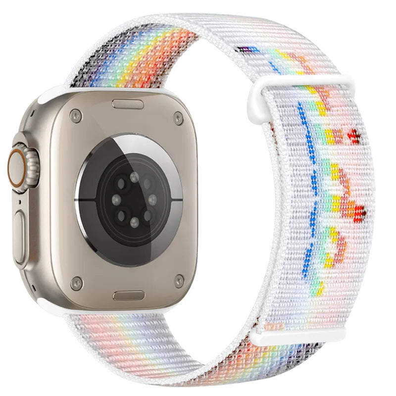 Nylon Loop Strap for Apple Watch Band 46mm 40mm 44mm 45mm 42mm 41mm 38mm Smart Belt Bracelet for IWatch Ultra 49mm 8/7/6/SE/5/4